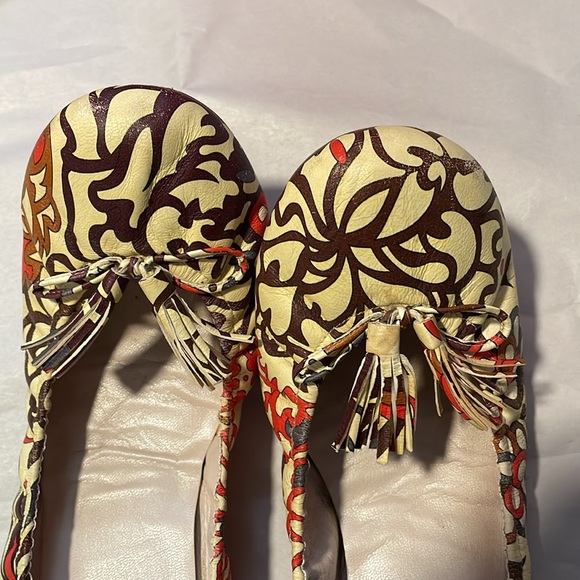Emilio Pucci Leather Ballet Flats Classic Print - Picture 10 of 15
